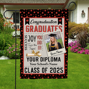 Personalized Garden Flag Best Gift Idea Graduation Class of 2025 Senior Gift K1702