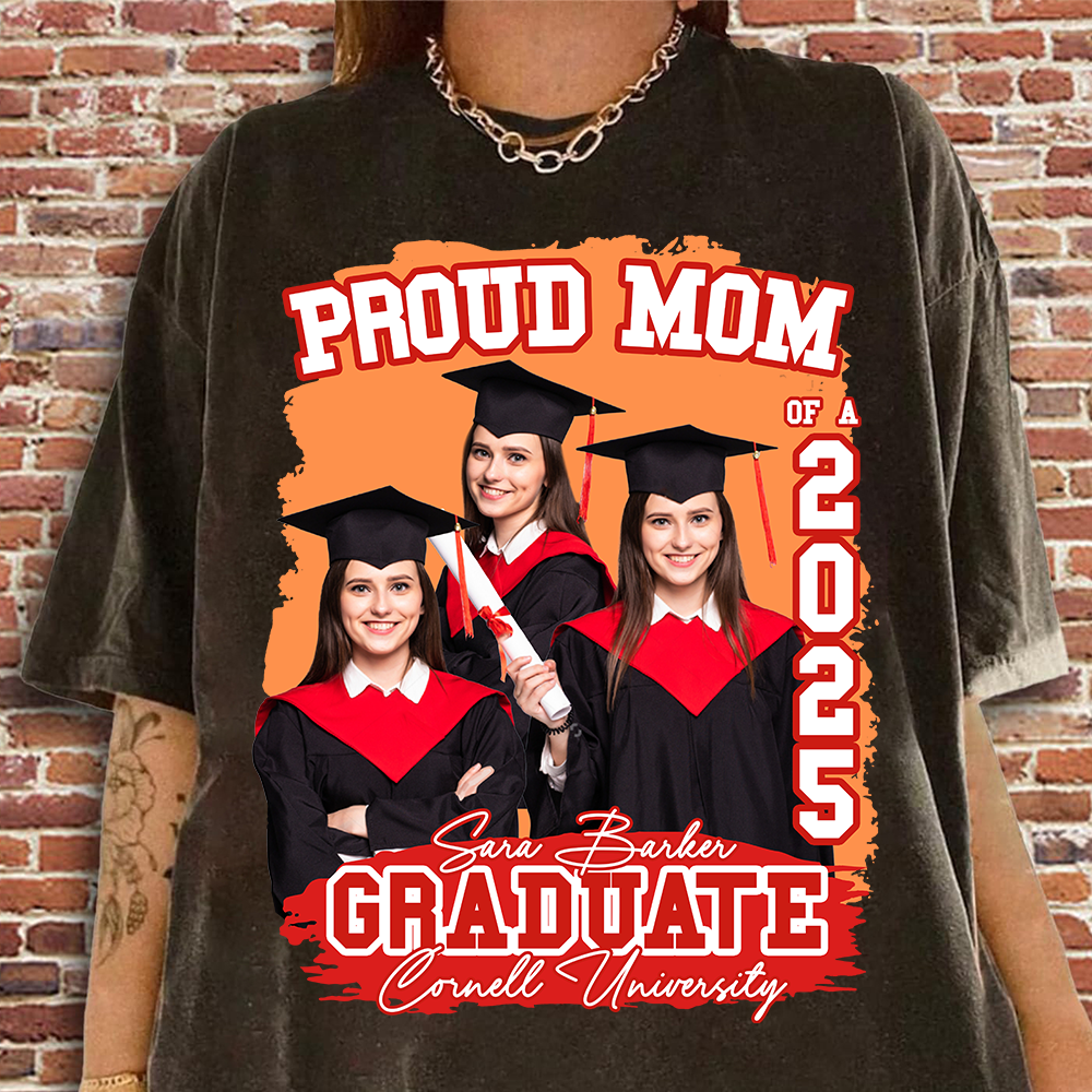 Custom Photo 2025 Graduation Shirts For Family Member