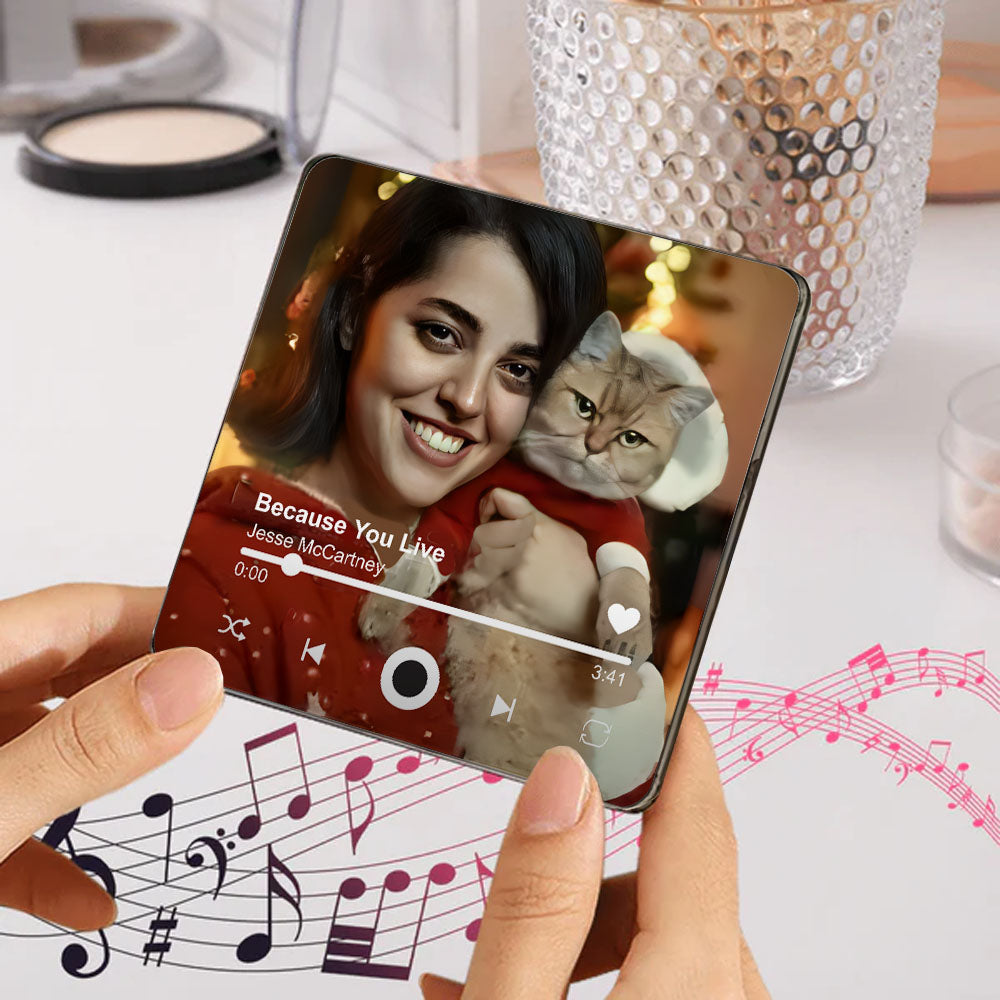 Custom Music Fridge Magnet, Photo & Music Refrigerator Magnet, Full Song Playable Magnet Fridge Magnet, Family Photo, Wedding Photo