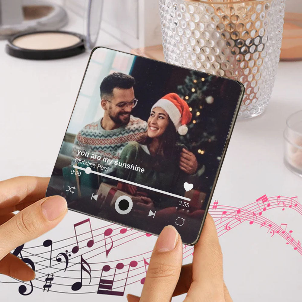 Personalized Fridge Magnet Music Album - Plays Custom Song, Photo Album Cover Unique Gift Gor Couples, Music Lovers And Home Decor Accessory