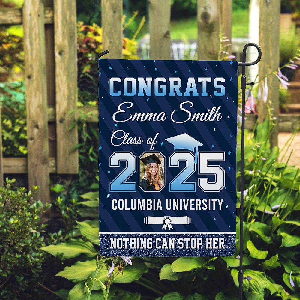 Personalized Garden Flag Best Gift Idea Graduation Custom Photo Garden Flag Class of 2025 Senior Gift K1702