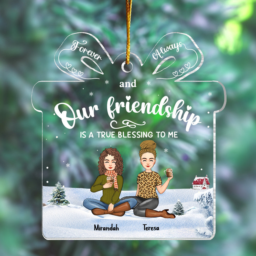 Friendship Is A True Blessing To Me - Personalized Acrylic Ornament
