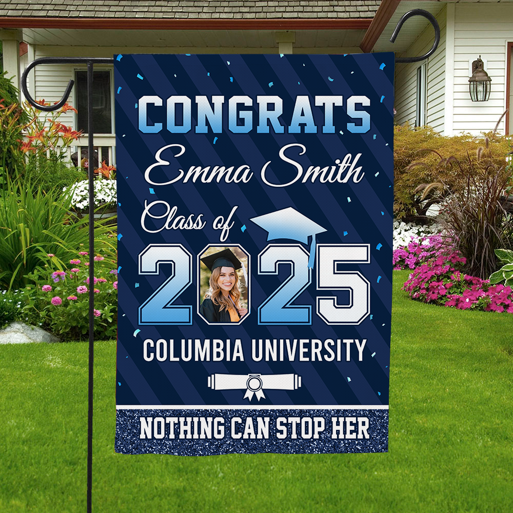 Personalized Garden Flag Best Gift Idea Graduation Custom Photo Garden Flag Class of 2025 Senior Gift K1702