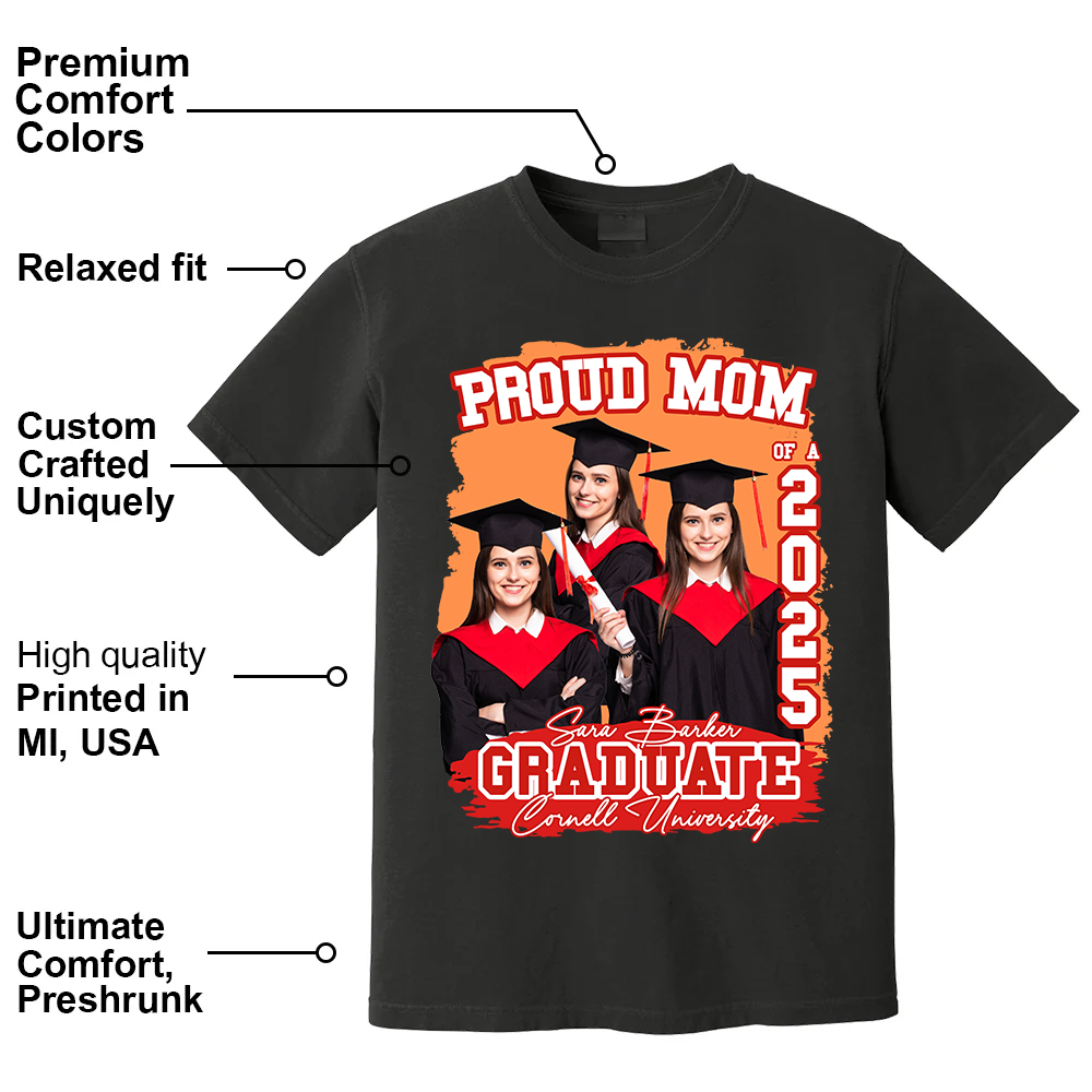 Custom Photo 2025 Graduation Shirts For Family Member