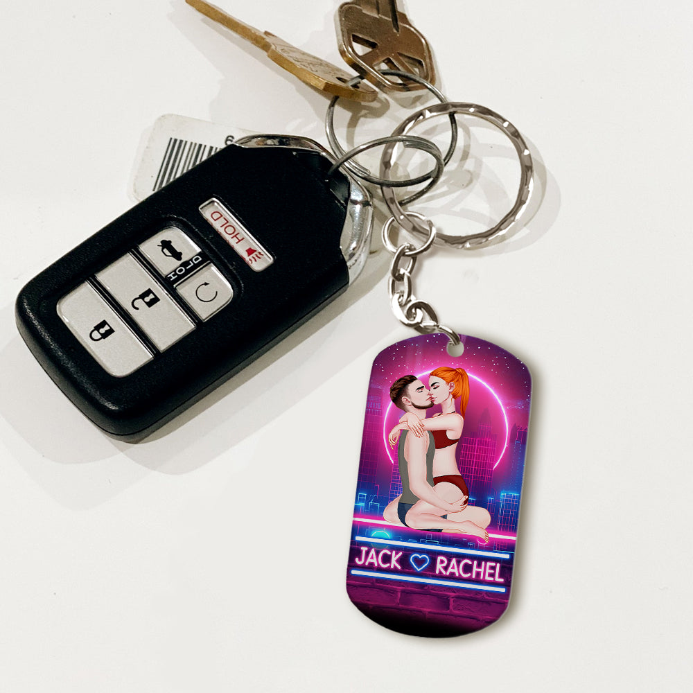 To My Husband Keychain - Personalized Keychain Anniversary Gift For Couples
