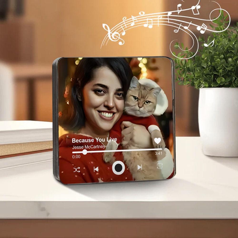 Custom Music Fridge Magnet, Photo & Music Refrigerator Magnet, Full Song Playable Magnet Fridge Magnet, Family Photo, Wedding Photo