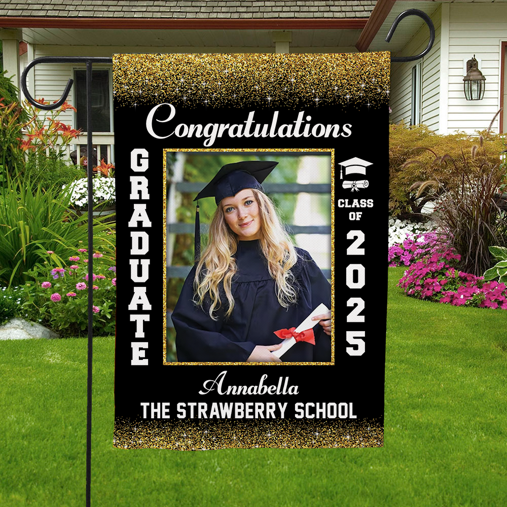 Personalized Senior Class of 2025 Graduation Senior Garden Flag Sign Gift For Senior Graduation Party Sign K1702