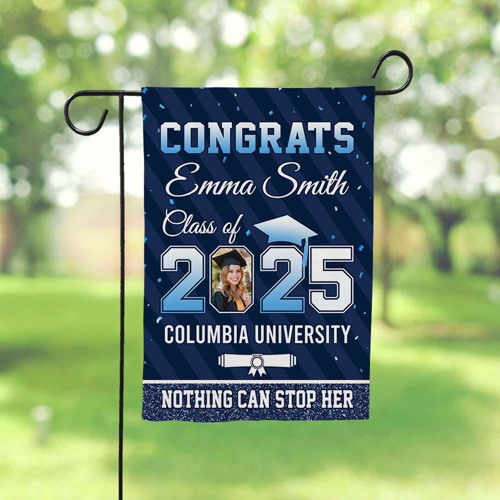 Personalized Garden Flag Best Gift Idea Graduation Custom Photo Garden Flag Class of 2025 Senior Gift K1702