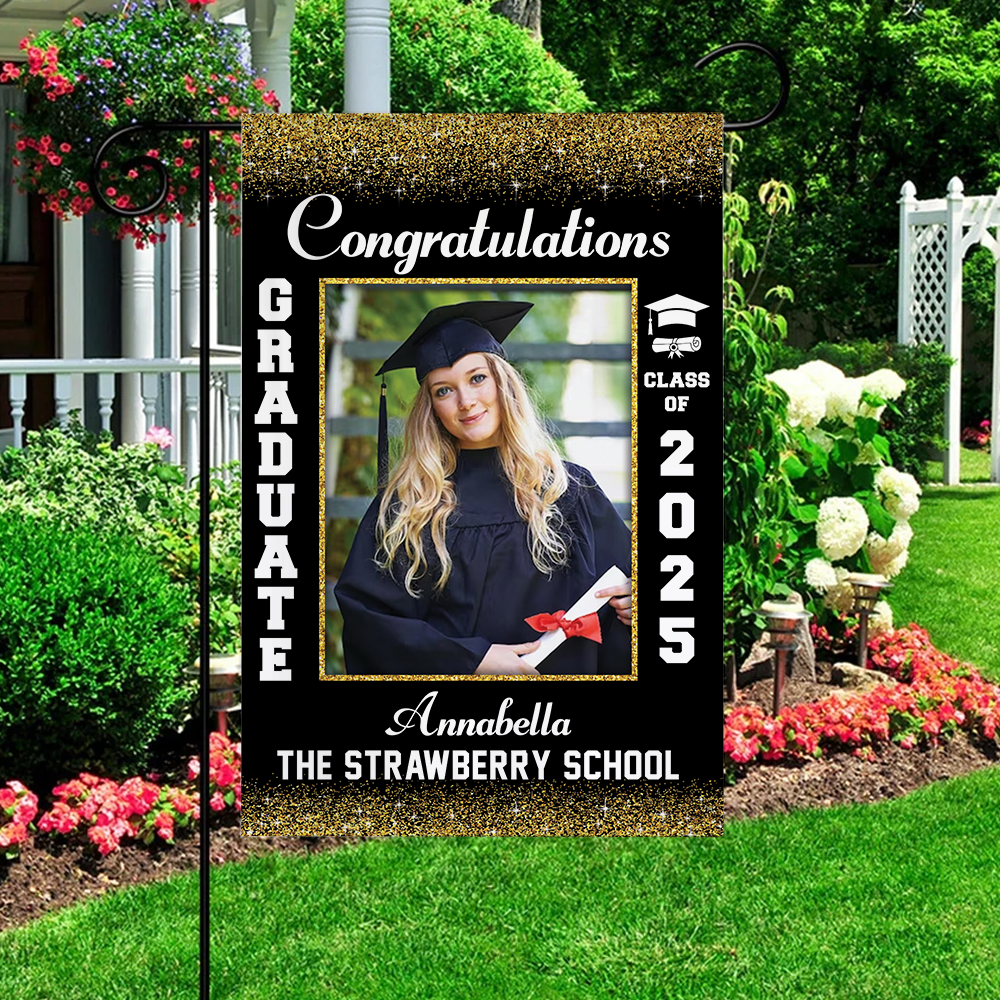Personalized Senior Class of 2025 Graduation Senior Garden Flag Sign Gift For Senior Graduation Party Sign K1702