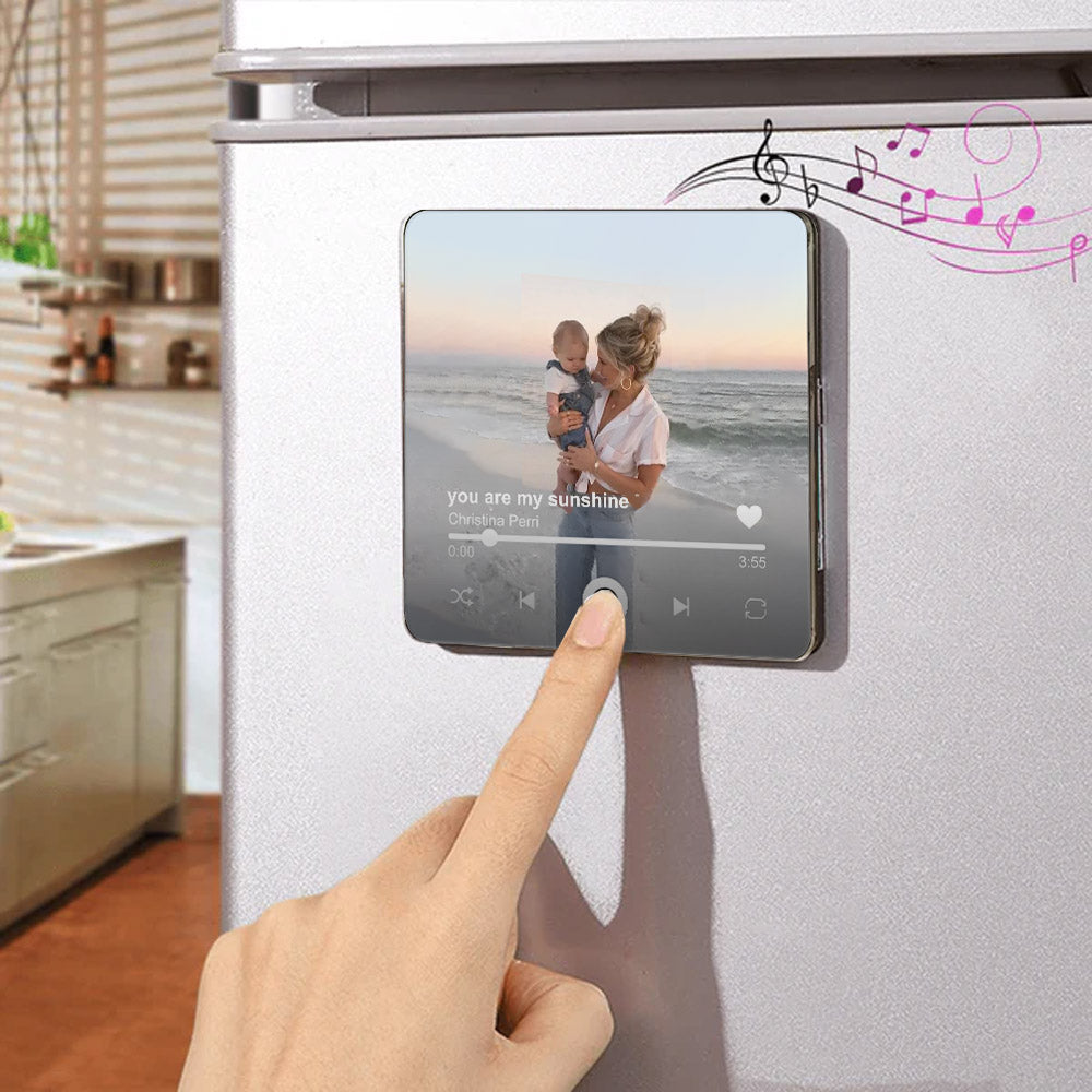 Personalized Music Magnets From Your Photo - Custom Photo Fridge Magnet With Album Cover - Christmas Gift for Him & Her
