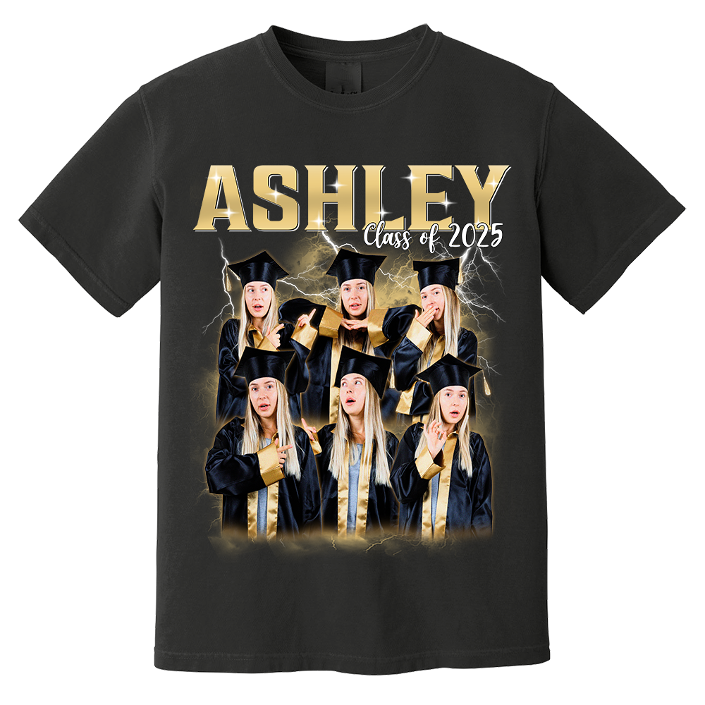 Custom Graduation Bootleg Rap Tee, Custom Photo - Vintage Graphic 90s T-shirt, Custom Photo Shirt, Custom Your Own Bootleg Idea Here, Insert Your Design