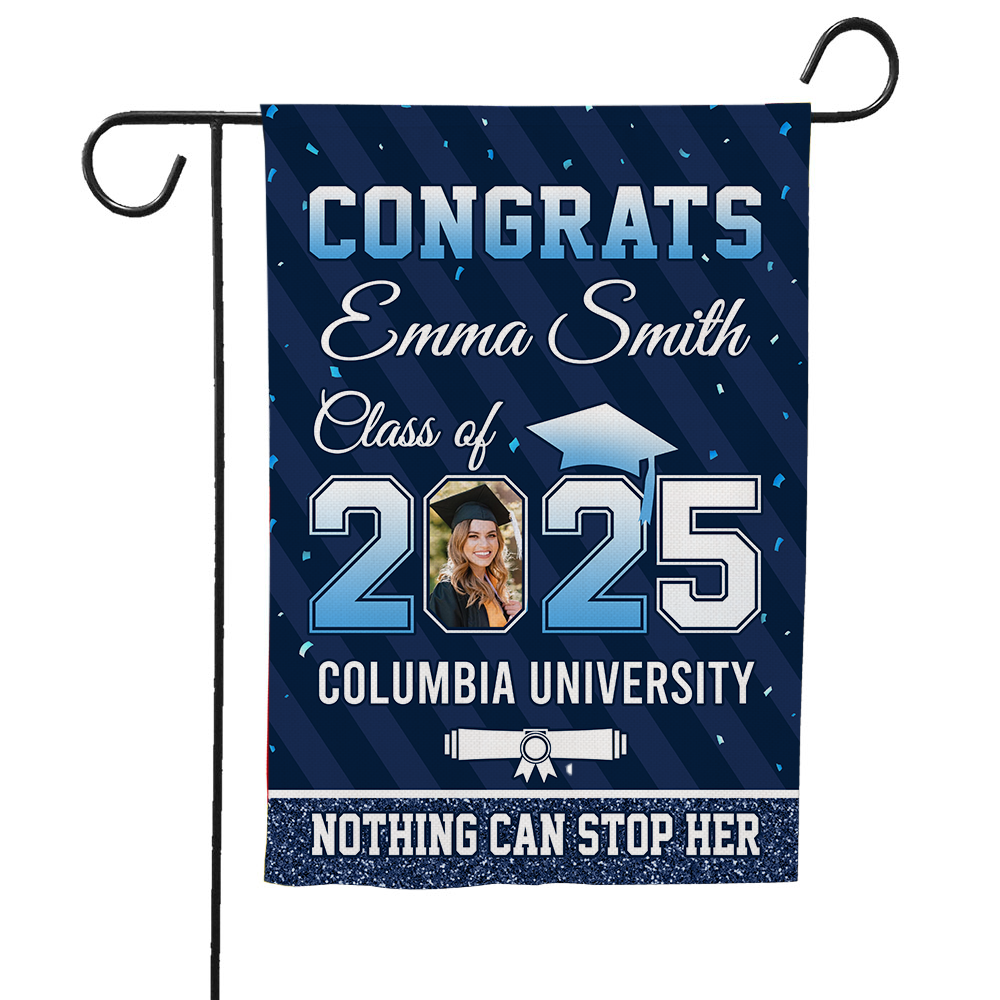 Personalized Garden Flag Best Gift Idea Graduation Custom Photo Garden Flag Class of 2025 Senior Gift K1702