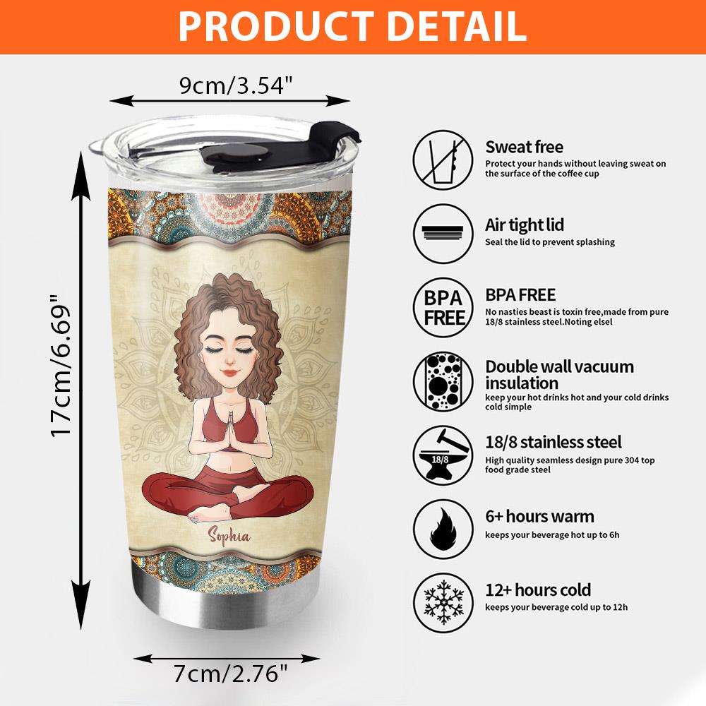 I'm Not Sugar & Spice And Everything Nice - Personalized Tumbler For Yoga Lovers NA04