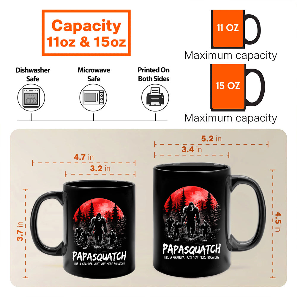 Papasquatch, Like A Grandpa, Just Way More Squatchy - Personalized Mug