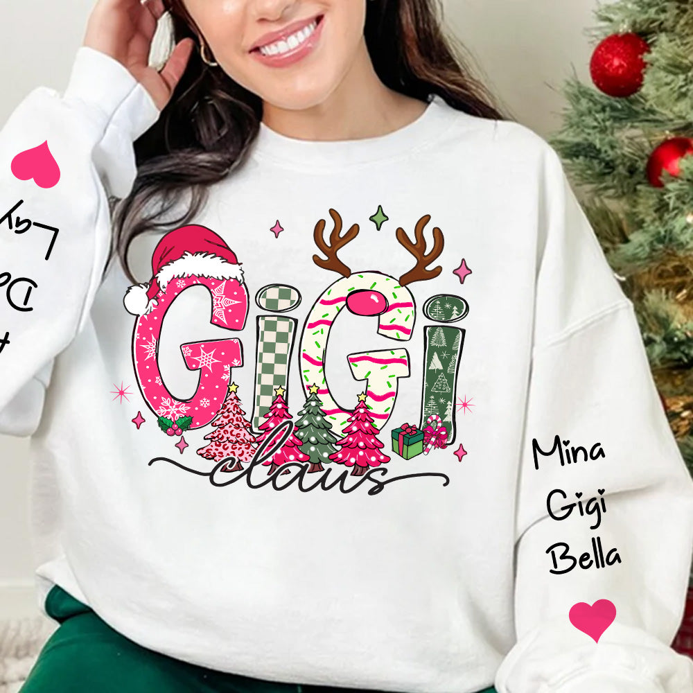 Pink Personalized Christmas Gifts for Grandma, Christmas Tree For Grandma, Pink Gifts For Gigi And Kids