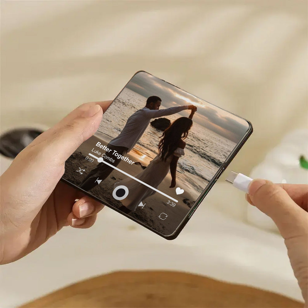 Personalized Music Fridge Magnet - Custom Photo Magnets With Your Text - Christmas Gift for Him & Her