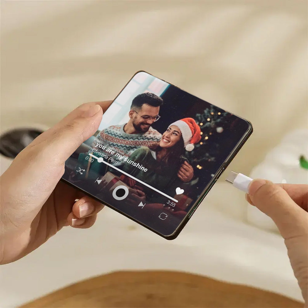 Personalized Fridge Magnet Music Album - Plays Custom Song, Photo Album Cover Unique Gift Gor Couples, Music Lovers And Home Decor Accessory