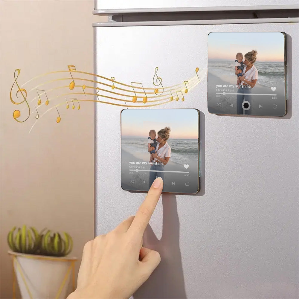 Personalized Music Magnets From Your Photo - Custom Photo Fridge Magnet With Album Cover - Christmas Gift for Him & Her