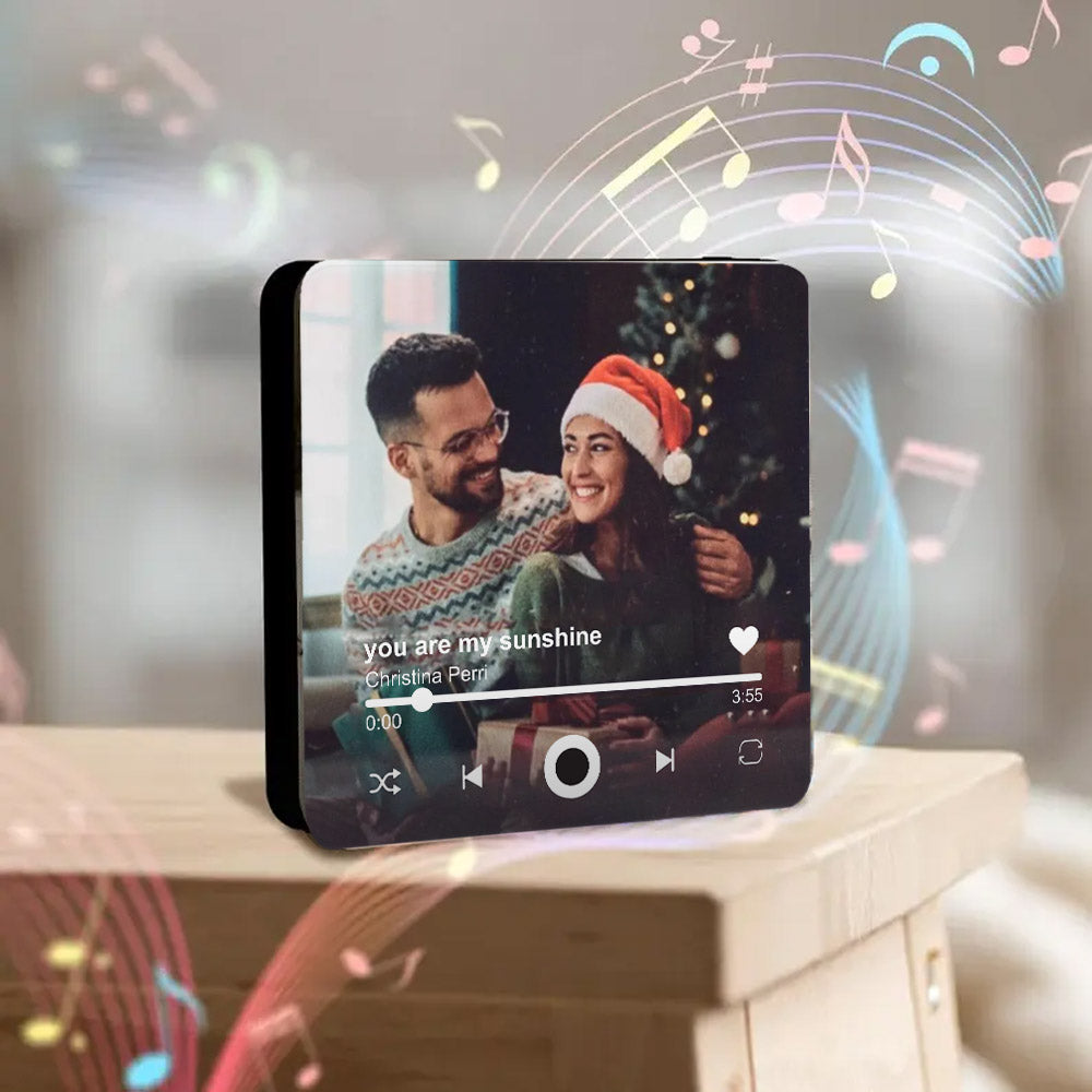 Personalized Fridge Magnet Music Album - Plays Custom Song, Photo Album Cover Unique Gift Gor Couples, Music Lovers And Home Decor Accessory
