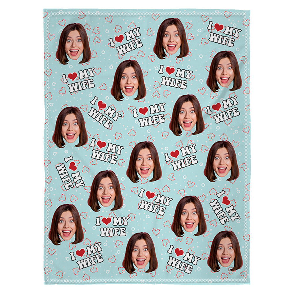 I Love My Wife - Custom Blanket For Couples - Personalized Gift For Your Partners NA04