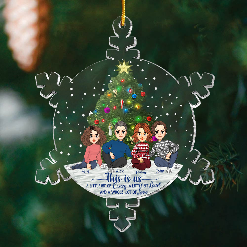 Snowflakes This Is Us Personalized Acrylic Ornament Gift For Sibling