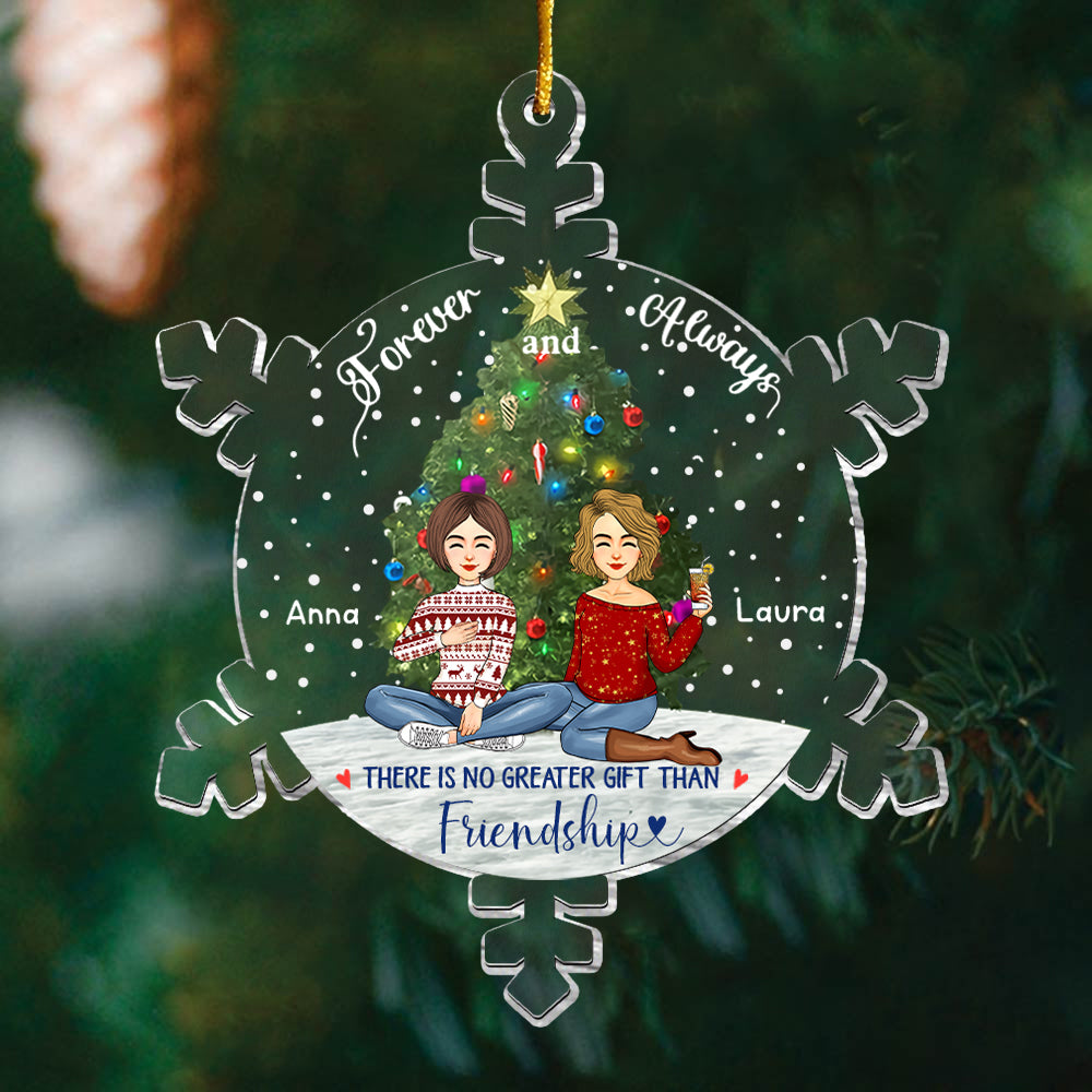 Snowflakes There’s No Greater Gift Than Friendship Ornament - Personalized Acrylic Ornament