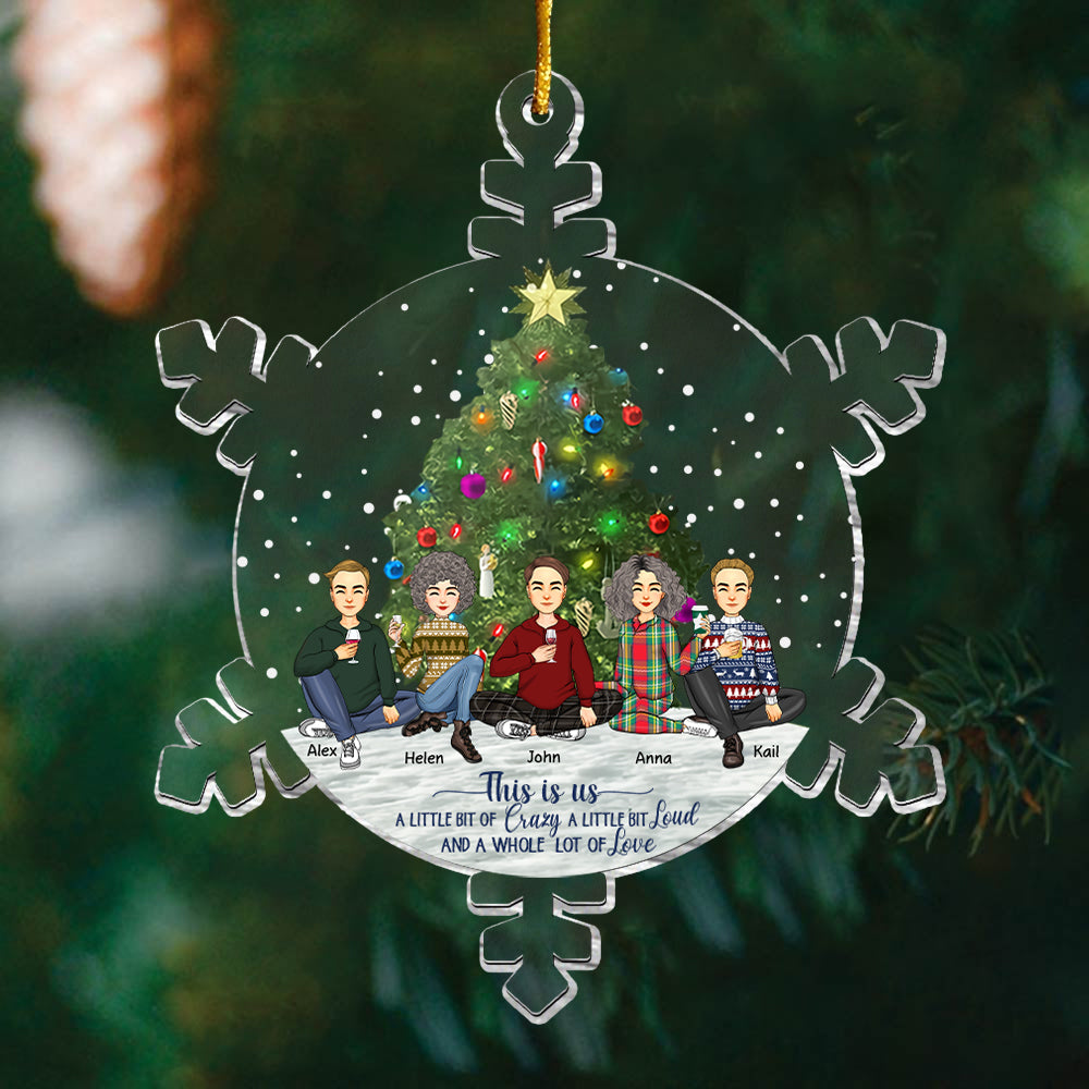 Snowflakes This Is Us Personalized Acrylic Ornament For Sibling