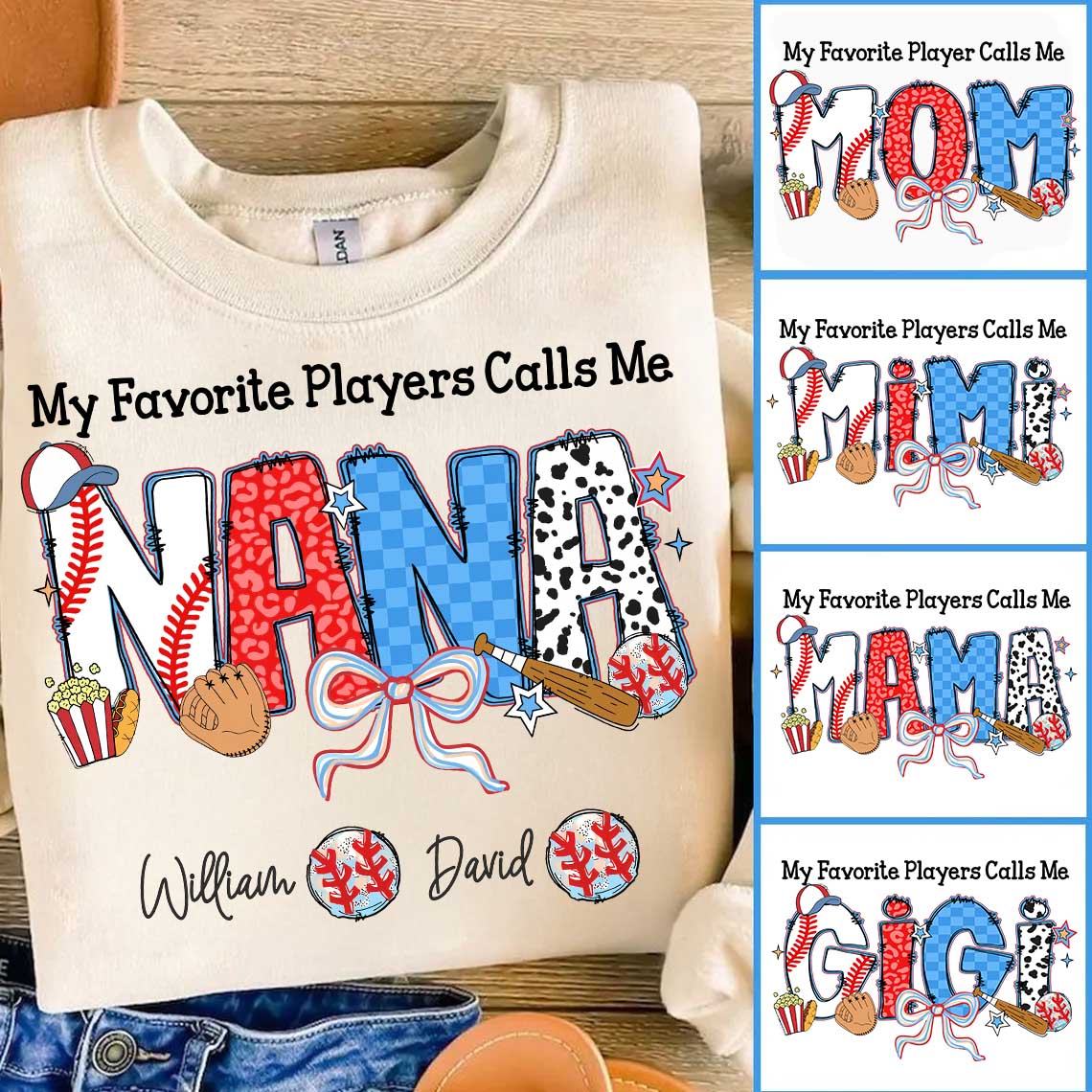 My Favorite Player Calls Me Nana - Personalized Shirt For Grandma