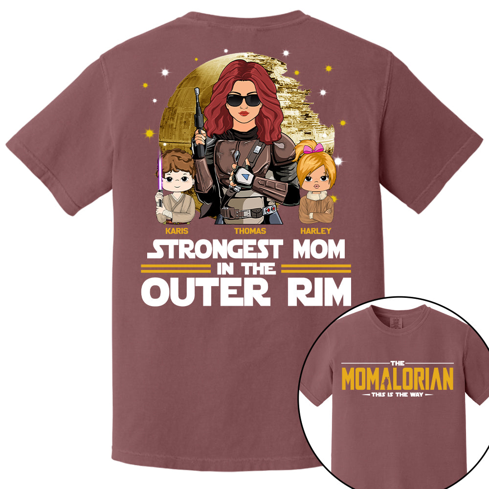 Strongest Mom In The Outer Rim - The Momalorian Personalized Shirt Gift For Mom