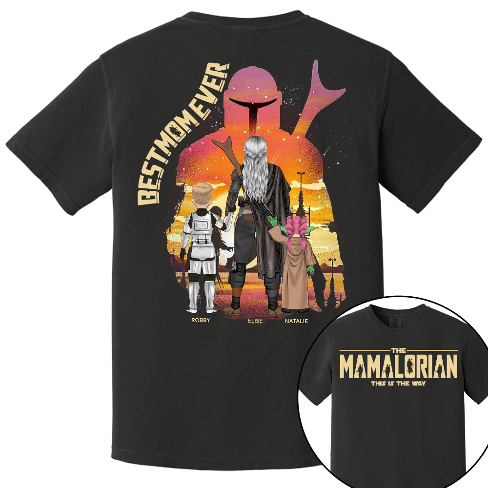 Best Mom Ever - The Momalorian Personalized Shirt Gift For Mom - Custom Mother's Day Gift 2025
