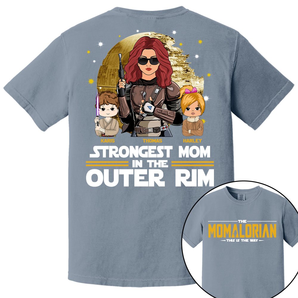 Strongest Mom In The Outer Rim - The Momalorian Personalized Shirt Gift For Mom