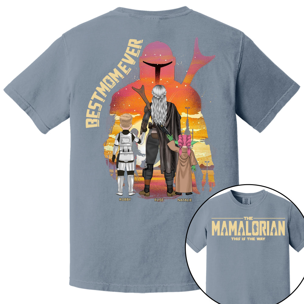 Best Mom Ever - The Momalorian Personalized Shirt Gift For Mom - Custom Mother's Day Gift 2025