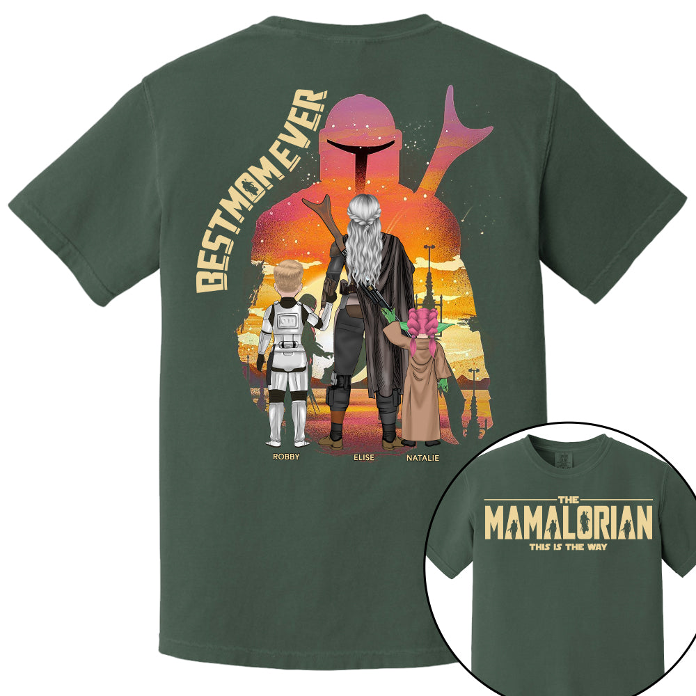 Best Mom Ever - The Momalorian Personalized Shirt Gift For Mom - Custom Mother's Day Gift 2025