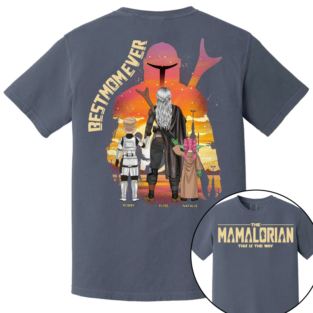 Best Mom Ever - The Momalorian Personalized Shirt Gift For Mom - Custom Mother's Day Gift 2025