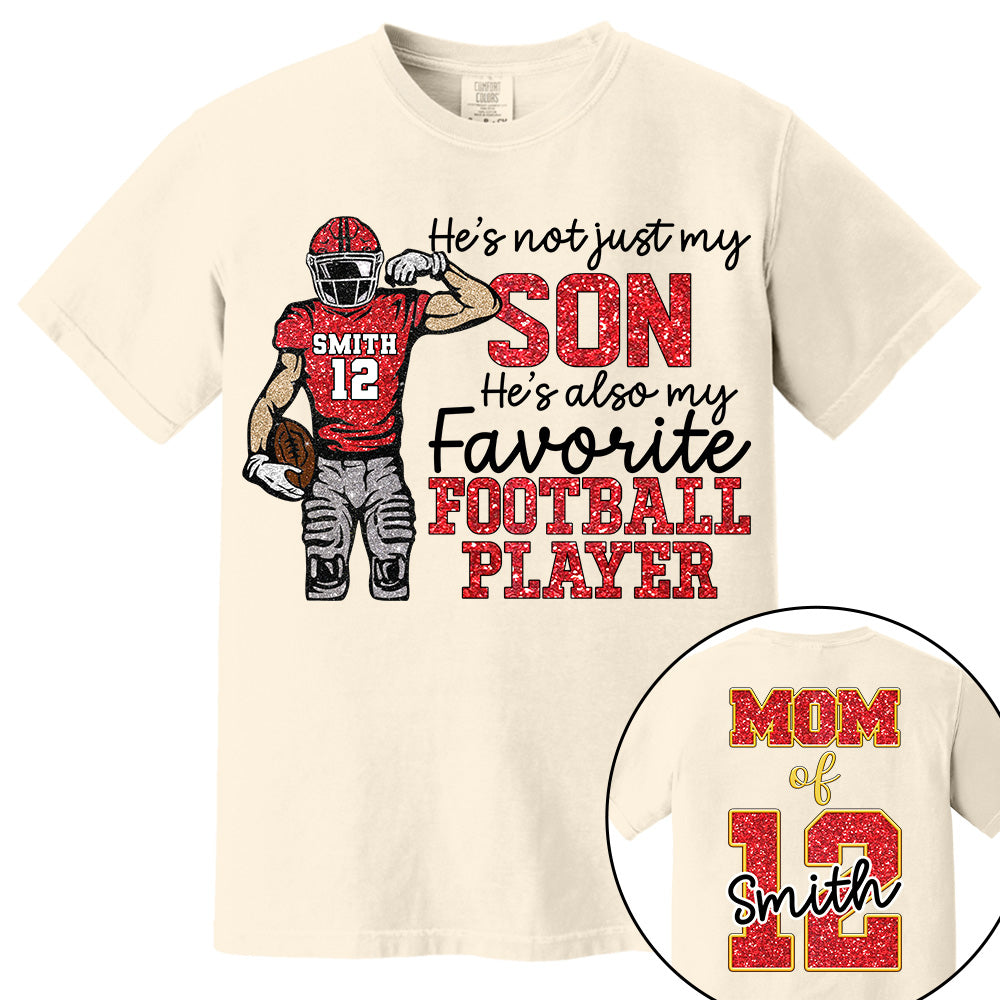He’s Not Just My Grandson He’s Also My Fav Football Player, Custom Football For Football Family Game Day Shirt T18 VH01