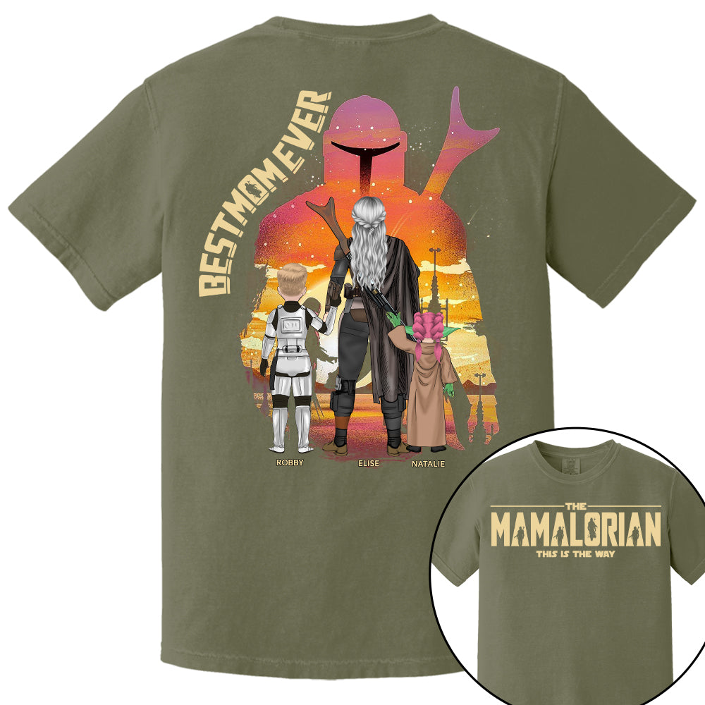 Best Mom Ever - The Momalorian Personalized Shirt Gift For Mom - Custom Mother's Day Gift 2025
