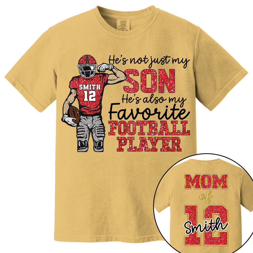 He’s Not Just My Grandson He’s Also My Fav Football Player, Custom Football For Football Family Game Day Shirt T18 VH01