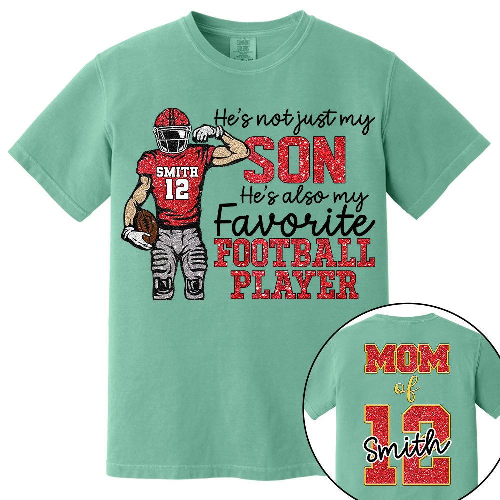 He’s Not Just My Grandson He’s Also My Fav Football Player, Custom Football For Football Family Game Day Shirt T18 VH01