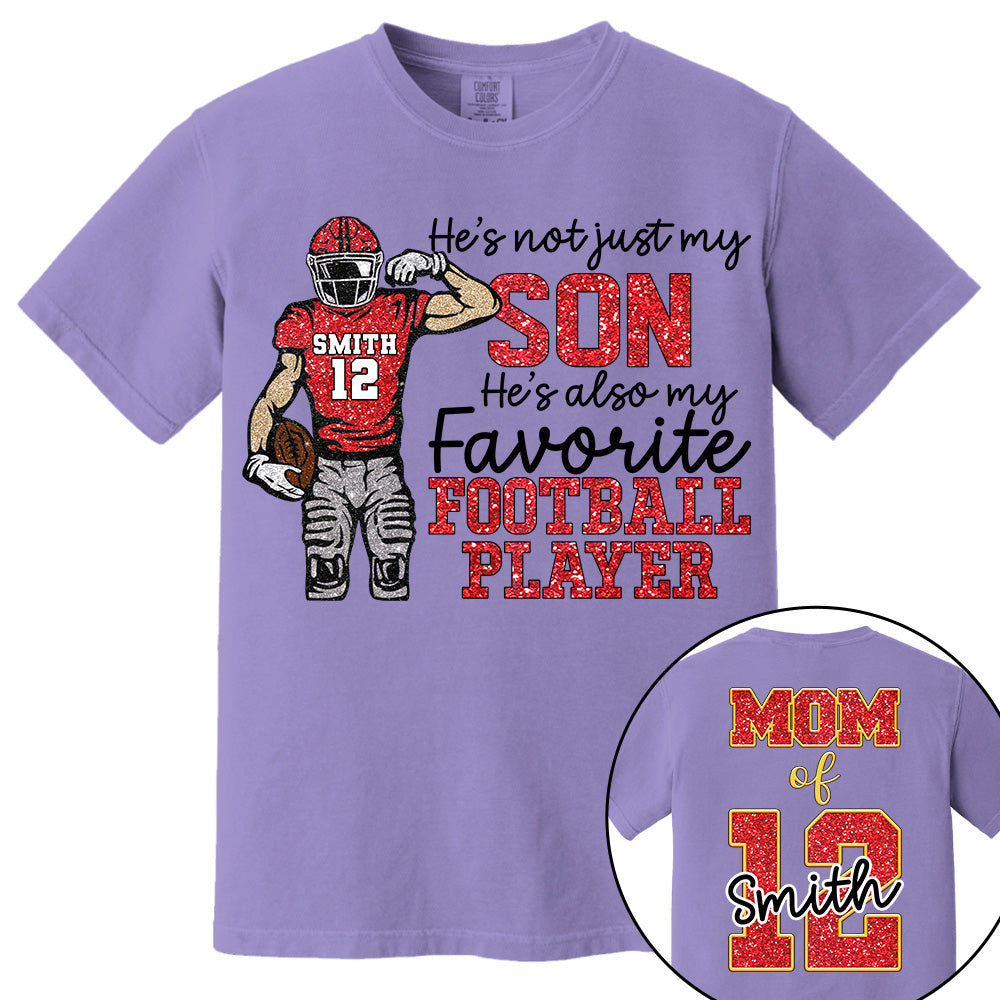 He’s Not Just My Grandson He’s Also My Fav Football Player, Custom Football For Football Family Game Day Shirt T18 VH01