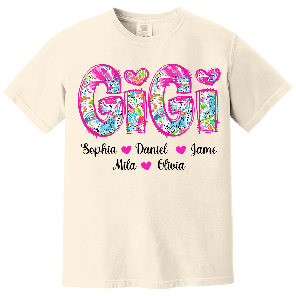 Personalized Grandma Shirt, Custom Nickname and Kid, Gift For Mother's Day T1807