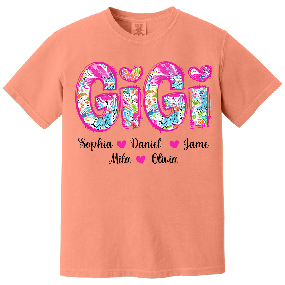 Personalized Grandma Shirt, Custom Nickname and Kid, Gift For Mother's Day T1807