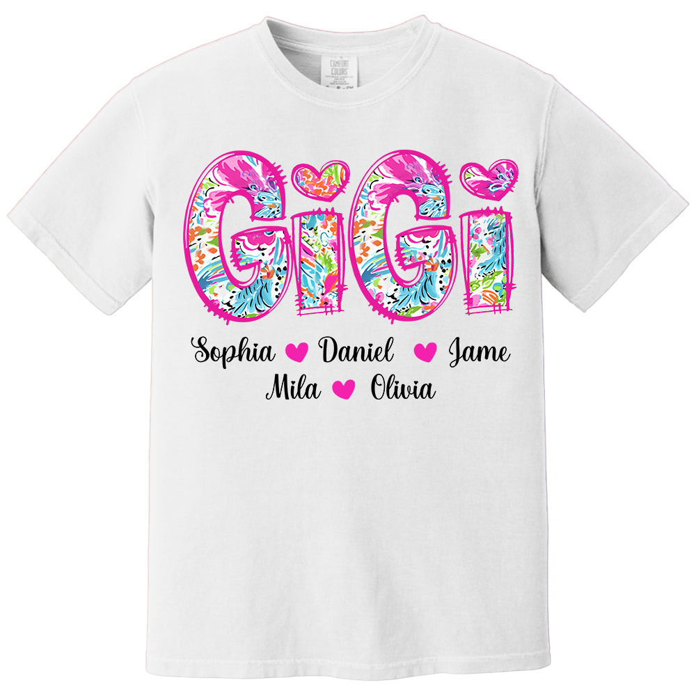 Personalized Grandma Shirt, Custom Nickname and Kid, Gift For Mother's Day T1807