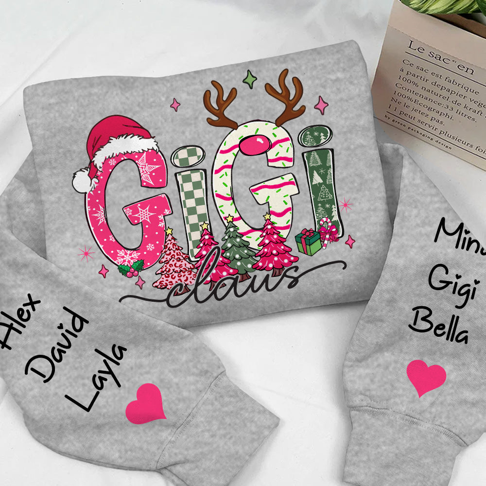 Pink Personalized Christmas Gifts for Grandma, Christmas Tree For Grandma, Pink Gifts For Gigi And Kids