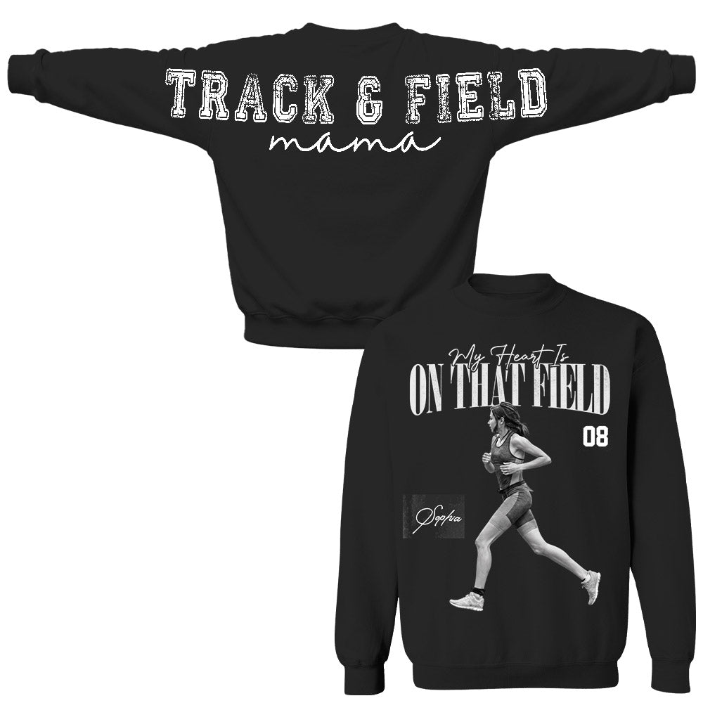 Personalized I'll Always Be Your Biggest Fan Shirt, Custom Player Photo & Number Shirt, Track and Field Mom Gift T1807 Nh00