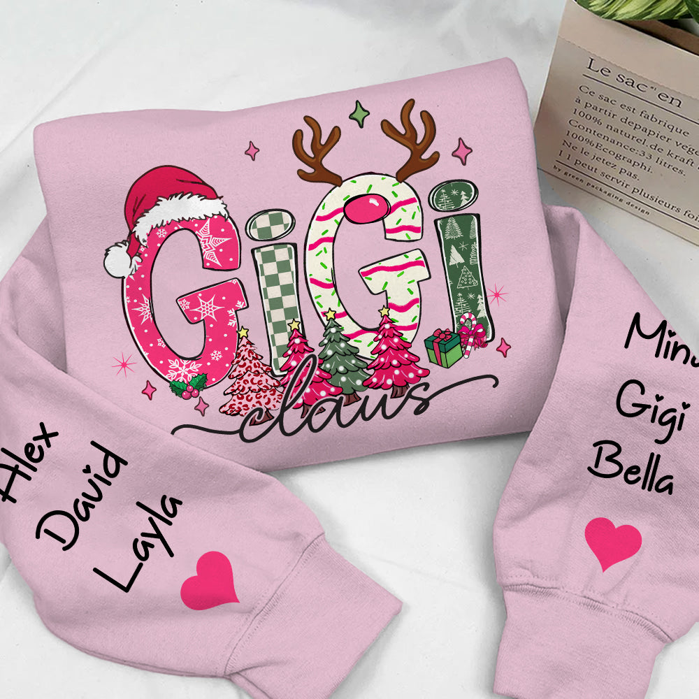 Pink Personalized Christmas Gifts for Grandma, Christmas Tree For Grandma, Pink Gifts For Gigi And Kids