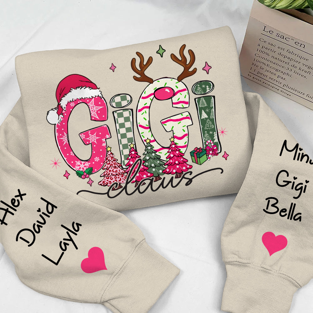 Pink Personalized Christmas Gifts for Grandma, Christmas Tree For Grandma, Pink Gifts For Gigi And Kids