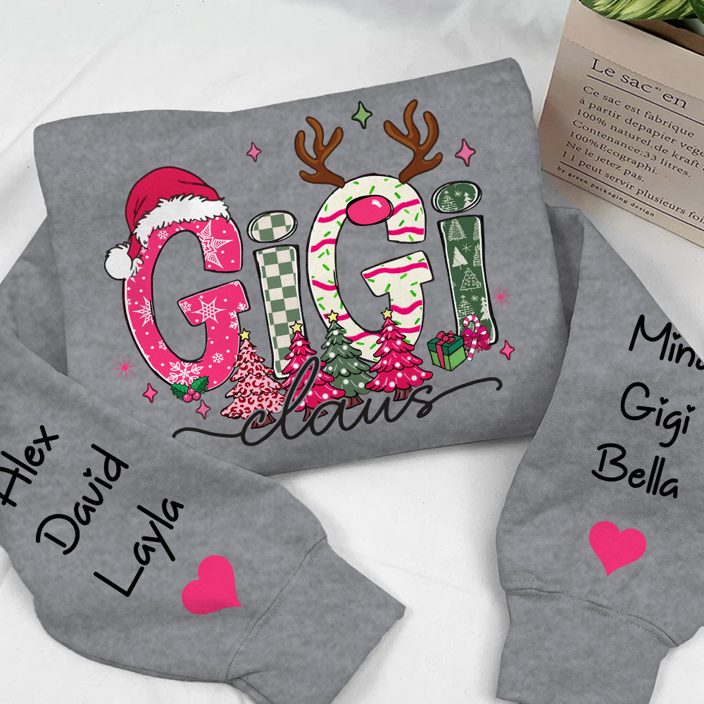 Pink Personalized Christmas Gifts for Grandma, Christmas Tree For Grandma, Pink Gifts For Gigi And Kids