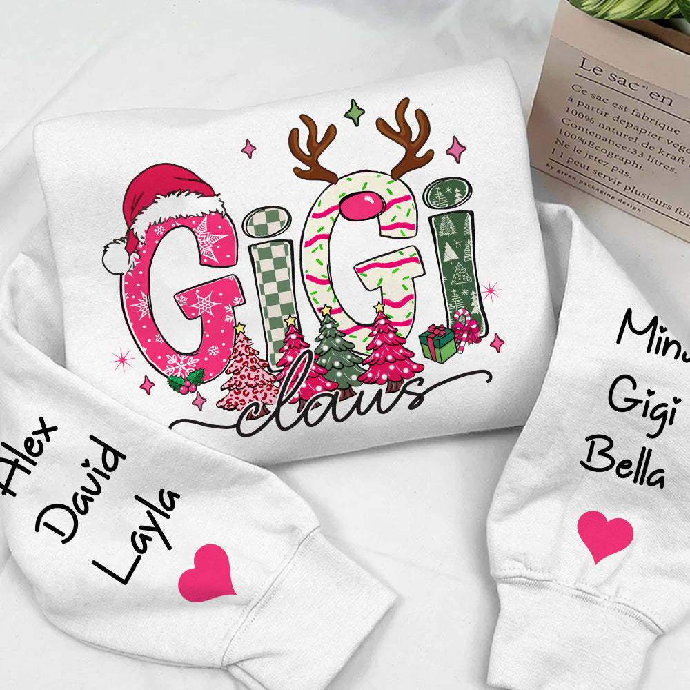 Pink Personalized Christmas Gifts for Grandma, Christmas Tree For Grandma, Pink Gifts For Gigi And Kids