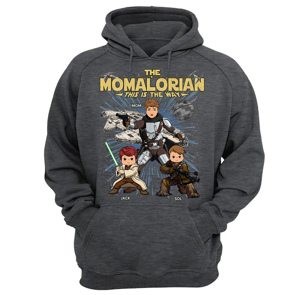 The Momalorian This Is The Way Personalized Vintage Style Shirt For Mom Mother's Day Gift T1807