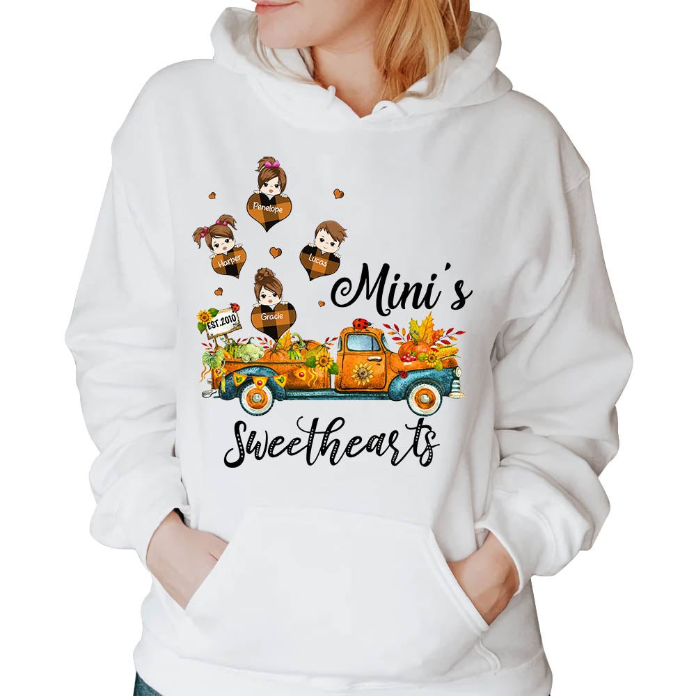 Nana's Sweethearts Autumn Personalized Shirt For Grandmas